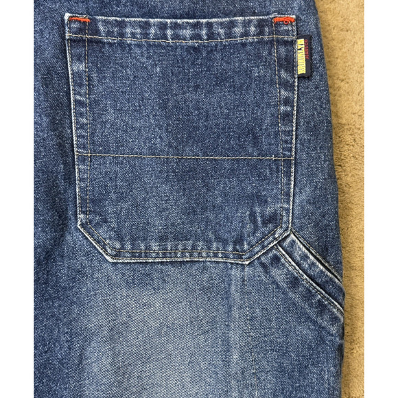 Vintage Brooklyn Xpress Shorts Mens Denim Jorts Faded Baggy JNCO Style 36x13 - Picture 10 of 10